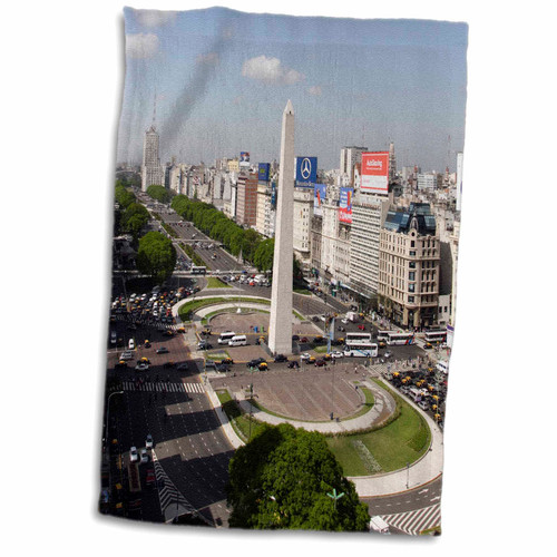 3D Rose Argentina-Buenos Aires-Avenida 9 De Julio-Sa01 Mme0136-Michele Molinari Hand/Sports Towel, 15 x 22