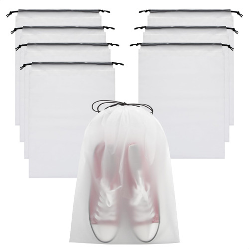 Vorspack Shoe Bags for Travel - Transparent Travel Shoe Bag Clear Drawstring Bags Large Shoe Organizers Storage Pouch with Rope for Men and Women 8 Pack Vorspack Shoe Bags for Travel - Transparent Travel Shoe Bag Clear Drawstring Bags Large Shoe Organizers Storage Pouch with Rope for Men and Women 8 Pack