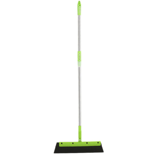 Sweeping Brush, Squeegee Glass Wiper, Multifunctional Floor Cleaning Broom, Elastic Pet Hair Sweeper with Detachable Heads, Household Cleaning Broom for Bathroom Window Kitchen Tile Floor Cleaning