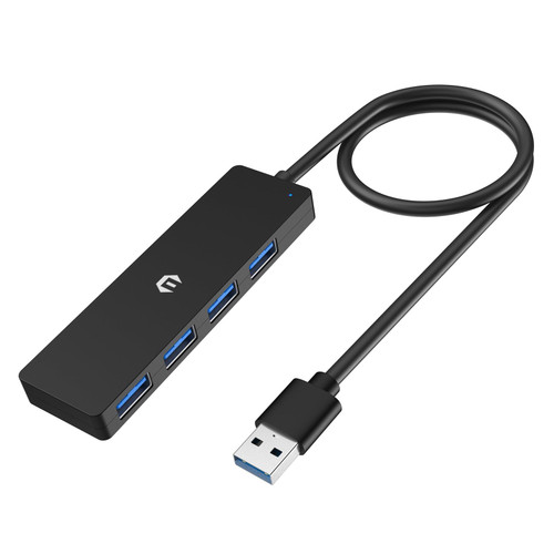 USB 3.0 Adapter, 4 Port USB Hub USB Data Hub, Super Slim USB Splitter USB 3.0 Adapter for Multiport Adapter 5Gbps Data Hub for Xbox,Ps4,Notebook PC,Tesla Model 3,Mobile HDD Laptop USB Hub