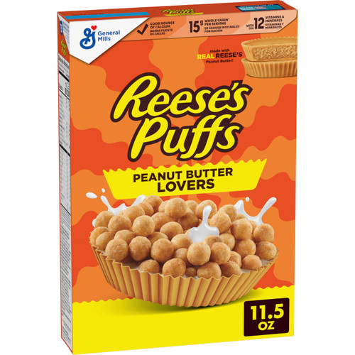 Reese's Puffs Peanut Butter Lovers Cereal, 11.5 OZ Reese's Puffs Peanut Butter Lovers Cereal, 11.5 OZ