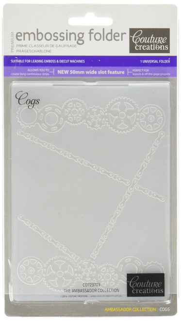 Couture Creations A2 Embossing Folder, Cogs