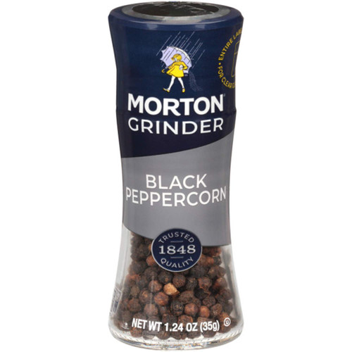 Morton Black Peppercorn Grinder, 1.24 Oz