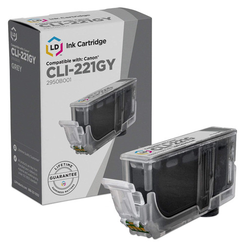 LD Compatible Ink Cartridge Replacement for Canon CLI-221 (Gray)
