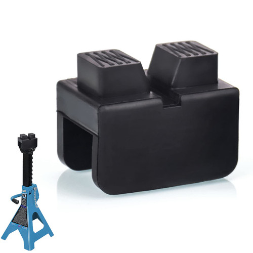 Jack Stand Pads, Universal Rubber Jack Pad Adapter, Rail Pinch welds Protector, for Jack Stand Universal Rubber Slotted Frame Rail Pinch Welds Protector, Weld Side Frame Rail Protector Pad, 1 Pack