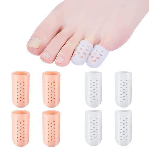 Hokoad Small Toe Protectors, 8 Count Silicone Toe Caps for Small Toe Gel Toe Cap and Protector Men Women Toe Covers for Toe Prevent Pain Relief for Corns, Callus Blisters Ingrown Toenails (Small Toe)