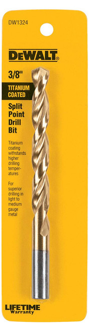 DEWALT DW1324 3/8-Inch Titanium Split Point Twist Drill Bit DEWALT DW1324 3/8-Inch Titanium Split Point Twist Drill Bit
