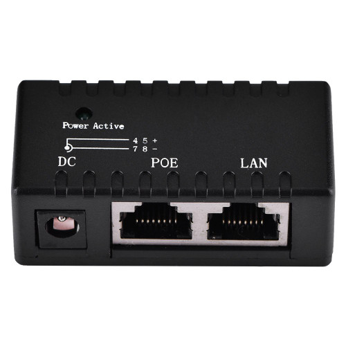 POE Injector Splitter,POE Splitter Powe Ethernet Injector Adapter for LAN Network (Black)