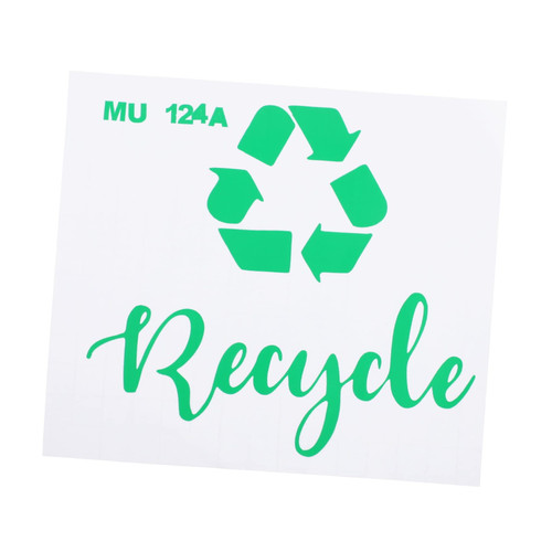 Tofficu 1pc Garbage Classification Mark Vinyl Sticker for Trash Bin Logo Sticker Trash Recycling Sticker Trash Decal Bin Label Waste Sorting Decals Garbage Can Decal PVC Compost Lettering