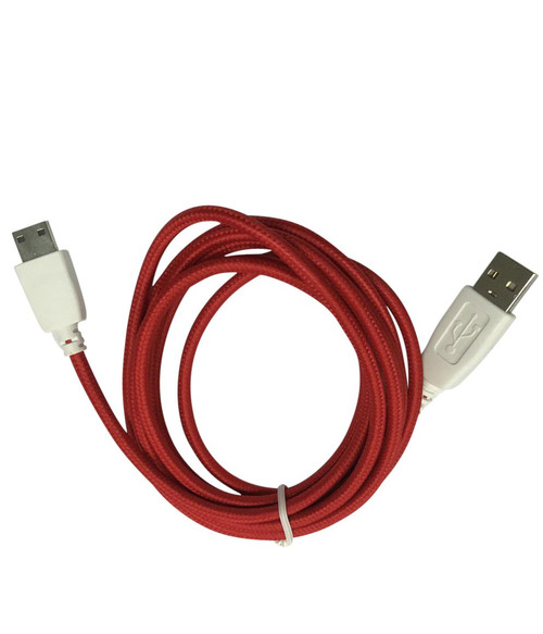smavco 1 Pack Braided Replacement Data Sync Charger Charging USB Cable Cord for Nabi Fuhu XD JR Kid HD NABi Jr and NABi XD Tablet (Red)