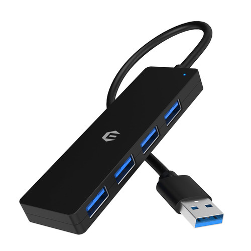USB HUB, USB Docking HUB, USB Adapter Docking, Ultra Slim Portable Data Hub, 4 in 1 USB HUB with 4 * USB 3.0 Compatible with Windows, macOS, Linux, Chrome OS Systems(Aluminium housing)