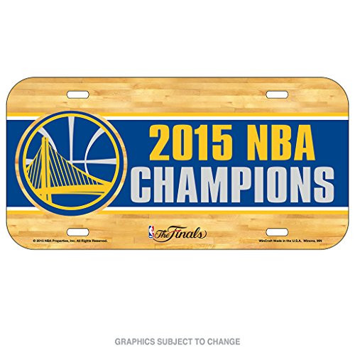 WinCraft Golden State Warriors Official NBA 6 inch x 12 inch 2015 NBA Finals Champions Plastic License Plate by 073334 WinCraft Golden State Warriors Official NBA 6 inch x 12 inch 2015 NBA Finals Champions Plastic License Plate by 073334