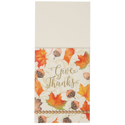 Gold Fall Leaves Thanksgiving Silverware Wraps, 8ct