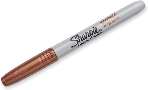 Sharpie Metallic Permanent Marker, Fine Point, Bronze, Each