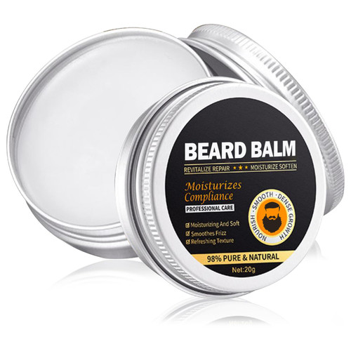 WENJLYJ 2PCS Beard Balm for Men,Moisturizing Softening Mustache Wax,Strengthens & Smoothing & Improving Beard Conditioner for Men,Beard Styling Balm Beard Care Product
