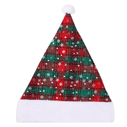 BCDlily Men Women Christmas Hat Luxury Plush Holiday Xmas Santa Hats for Christmas Costume New Year Festive Party Supplies (C)