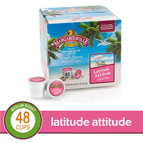 Latitude Attitude for K-Cup Keurig 2.0 Brewers, 48 Count, Margaritaville Coffee Medium Roast Single Serve Coffee Pods