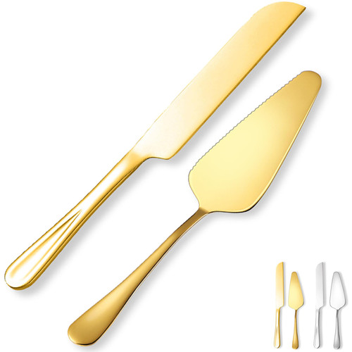 tiokin Wedding Cake Knife and Server Set Gold,2Pcs Cake Cutting Set For Wedding Include Cake Cutter And Cake Server Perfect For Wedding, Christmas, Birthday and and Events,Dishwasher Safe tiokin Wedding Cake Knife and Server Set Gold,2Pcs Cake Cutting Set For Wedding Include Cake Cutter And Cake Server Perfect For Wedding, Christmas, Birthday and and Events,Dishwasher Safe