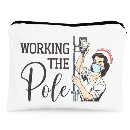 Nurse Makeup Bag - Nurse Gifts, Nurse Zipper Bag Cosmetic Bag, Nursing Bags for Nurses, Nurse Accessories for Work, Nurse Gifts Bulk, Nurse Graduation Gift, Funny Appreciation Gift (Nurse A1)