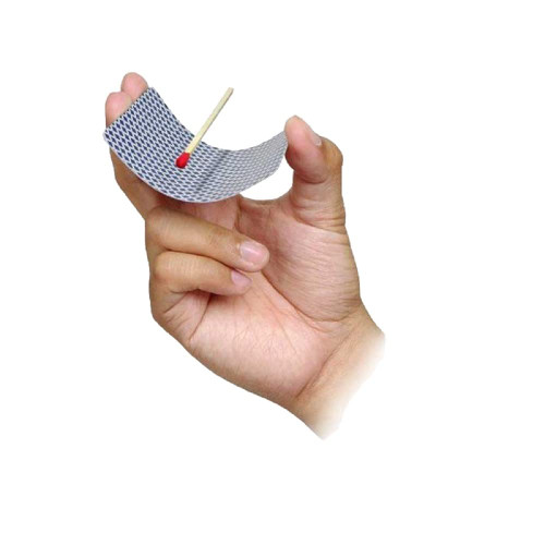 MilesMagic Magician's Invisible Air Floating Match Stick Gimmick Prop Toothpick on Card Magic Trick
