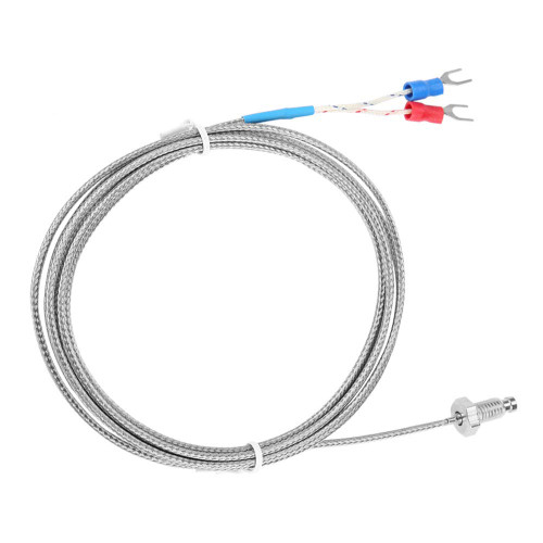 M6 Screw K Type Thermocouple Fast Response, 0-400? Temperature Sensor Wire for Instruments, Machinery, Food Industry (5M)