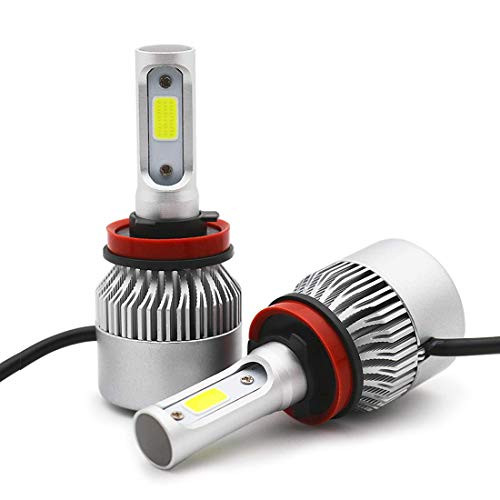 H11 LED Headlight Bulbs Headlamp Bulbs COB Chip 72W 8000 Lumens 6500K Car Headlight Conversion Kit Low Beam Headlamp H9 H8 Xenon White Extremely Bright Fog Driving Light 2 Years Warranty - 2 Pack