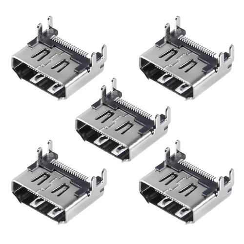DIANN 5pcs HDMI Port Socket Interface Connector Replacement Repair Part for PS4 Console HDMI Port Interface Connector