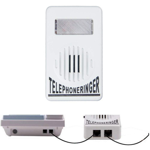 BAAQII Amplifier Strobe Light Flasher Bell Extra-Loud Telephone Ringer Phone Ringer