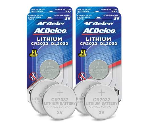 Powermax ACDelco CR2032 3V Lithium Coin Cell Battery, Watch and Electronics Button Batteries, 4-Count