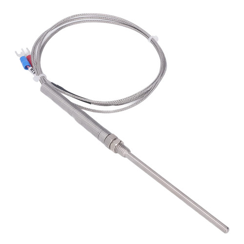 K Type Thermocouple, Easy to Use 304 Stainless Steel Temperature Probe M8 Thread for Industries (3M)