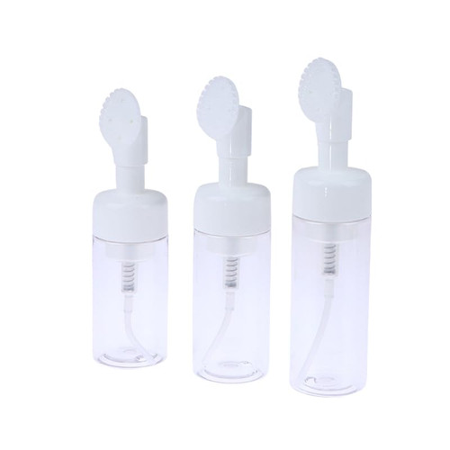 1Pc Facial Cleanser Foam Maker Bottle With Silicone Clean Brush Soap Foaming Bottle Portable Facewashing Mousse Foam Bottles