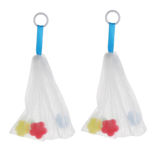 IWOWHERO 2Pcs foaming net face cleansing foaming nets soap foaming bags clean face wash foam face exfoliating soap bag soap mesh pocket soap exfoliating bags household or