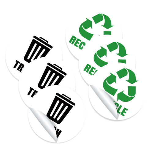 CHILDWEET 1 Set 6 Sheets Garbage Classification Label Trash Recycle Stickers Garbage Can Sticker Decal Recycling Bin Stickers Trash Bin Outdoor Garbage Can Decals Household Recycle Bin PVC