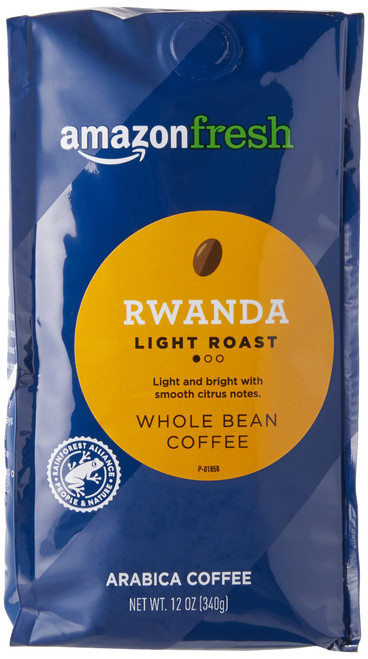 Amazon Fresh Direct Trade Rwanda Whole Bean Coffee, Light Roast, 12 Ounce Amazon Fresh Direct Trade Rwanda Whole Bean Coffee, Light Roast, 12 Ounce