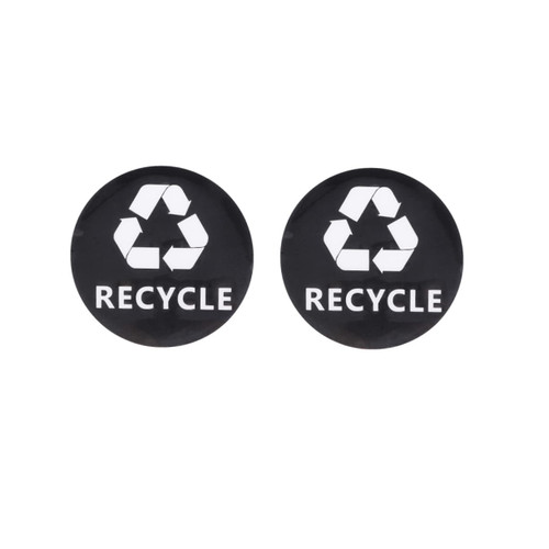 Hemobllo 2pcs Trash Bin Labels Recycle Bin Labels Recycle Sign Sticker Recycle Trash Bin Sticker Recycle Decal Automotive Decals Recyclable Sign Stickers White Garbage Can Car Stickers