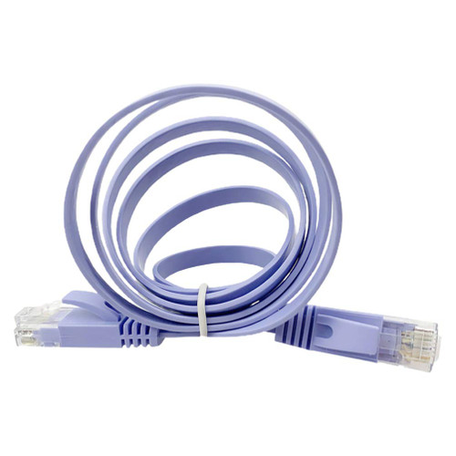 SOLUSTRE Computer Routers Computer Computer Cat6 Ethernet Cable Internet Network Cable Flat Ethernet Patch Cables RJ45 Computer LAN Cable Cord Broadband Cable Modem Cable Lavender 1m Computer Routers