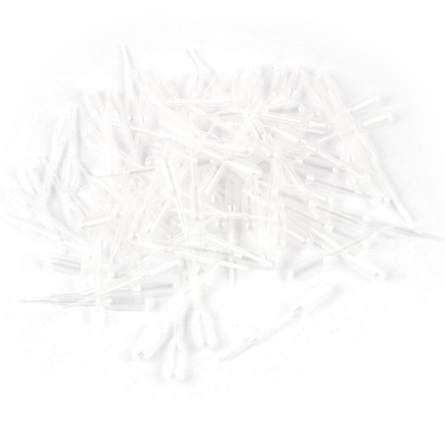 uxcell 100 Pcs Plastic Disposable Pipettes 0.2ml, Clear Transfer Pasteur Pipettes, 63mm Length, Liquid Dropper for Ear Eye Essential Oils Alcohol Paint Makeup Lab