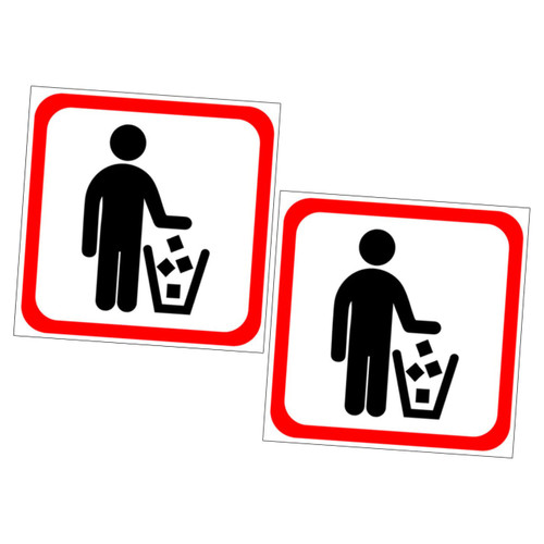 Zerodeko 2pcs Trash Can Stickers Recycling Stickers for Trash Can Recycle Sticker for Trash Can Trash Can Warning Sign Garbage Can Labels Trash Bin Label Recycle Garbage Container Clean PVC