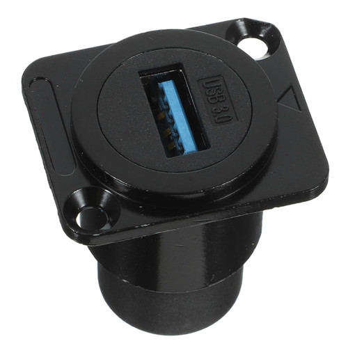 Veemoon USB Panel Socket USB Bulkhead Connector USB Socket USB Straight Terminal USB Panel Connector USB Panel Adapter USB Pass Through Connector USB Accessory Double Mouth PC Female seat