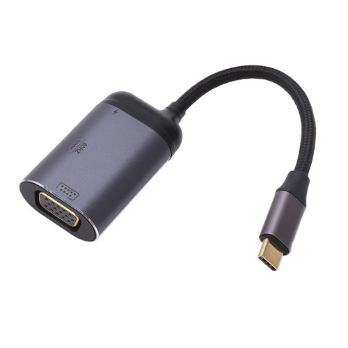 Type C Hub Male to VGA High Definition Adapter - Multimedia Interface PD100W 4K 60HZ 3840x2160 Converter Docking Station