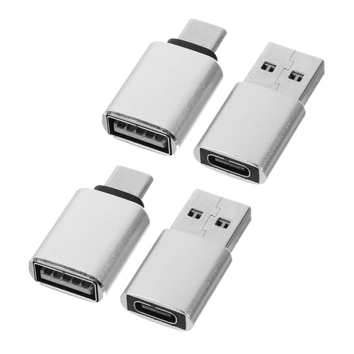 Hemobllo 4pcs USB Adapter USB c Converter USB c Adapter for Tablet USB-c to USB 3.0 Adapter USB c to USB Converter Adapter for Charger USB C OTG Adapter Cell Phone Type Aluminum Alloy
