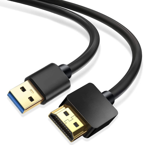 ukiism USB to HDMI Cable, USB 2.0 Male to HDMI Male Charger Cable Splitter Adapter - 0.5M/1.6FT