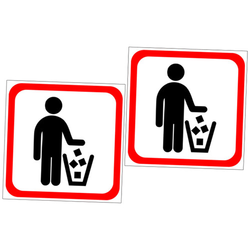 Alipis 2pcs Trash can Stickers Trash bin Sticker Trash can Logo Symbol Recycle Bins Stickers Recycling Sticker Label Sticker Outdoor Trash can Trash bin Labels Garbage can Wall Decals PVC