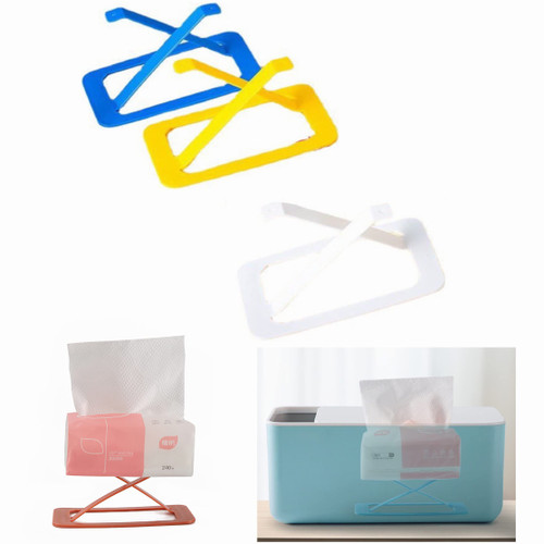 PXLYWLTZL 3pcs Tissue Box Spring Bracket Support which can Automatic Lifting ?Strong Load Bearing to Hold The Buttom Tissue Rise?Used in Kitchen?Office Room?Living Room?car ?White+Blue+Yellow?