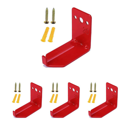 Fire Extinguisher Mount, Pack of 4 Universal Fire Extinguisher Bracket, Holder for 10lb to 20lb fire Extinguisher. Holder for Dry Chemical and Water Extinguishers