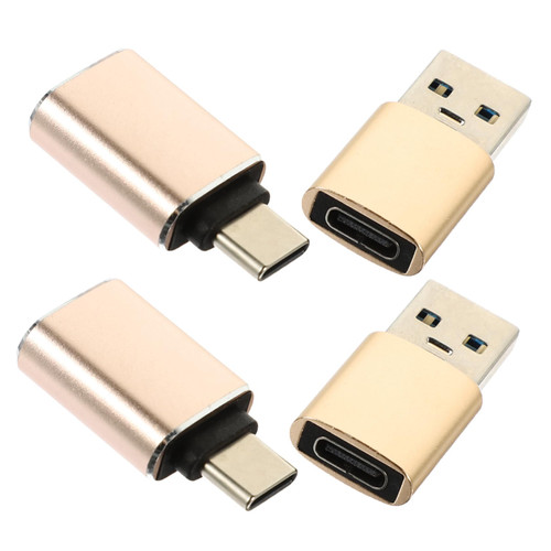 Hemobllo 4pcs USB Adapter USB c Adapter for Phone USB-c to USB 3.0 Adapter USB Charger Cable Converter USB c to USB Converter USB to USB-c adapters USB Male Laptop Aluminum Alloy