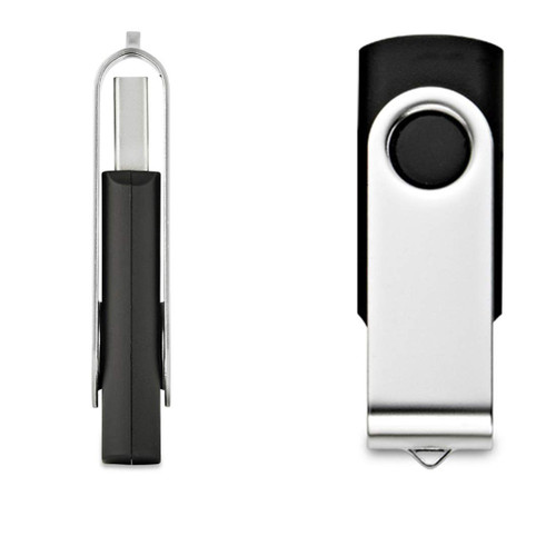 Fast High Performance Classic Swivel 4GB USB 2.0 Flash Drive - Thumb Drive Fastest Memory Stick (Black)