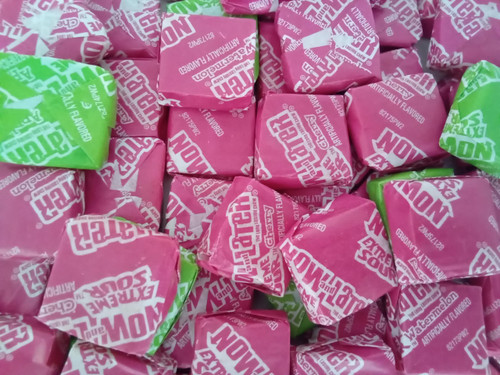 Holliday Now & Later Chewy 65 pcs Mixed 3 Fruit Flavors Apple, Cherry, Watermellon Fruit Chews Assorted Candy Candy Variety Pack - Now and Later Candy