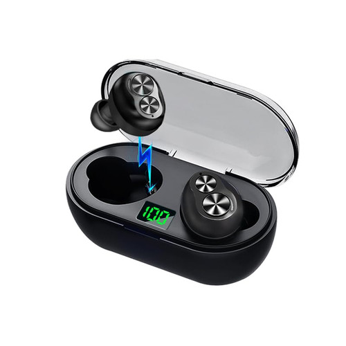 XYGCACO Wireless Earbuds Bluetooth 5.0 Earbuds Stereo Bass Bluetooth Headphones in Ear Noise Cancelling Mic, Earphones IP7 Waterproof Sports LongPlaytime with Charging Case Ear Buds for Android iOS