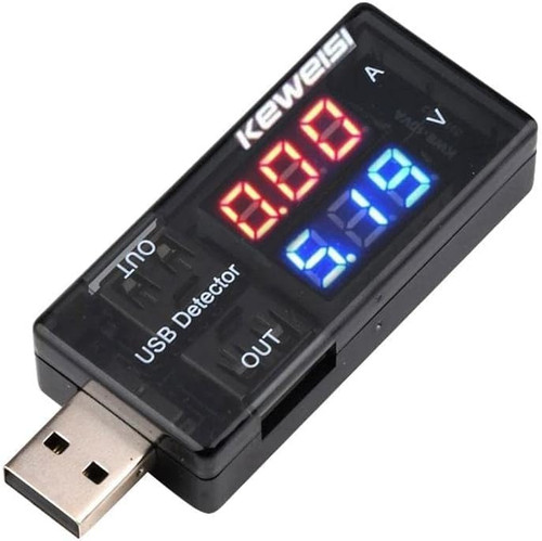 USB Power Meter, USB Current Meter, 3-9V 0-5A Voltage Tester Multimeter, LCD Digital Multimeter Current Tester Voltage Detector, USB Tester DC LED Display